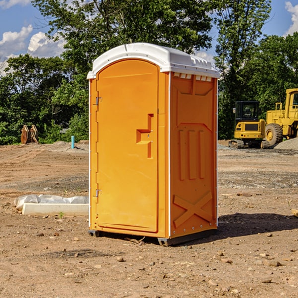 how often are the porta potties cleaned and serviced during a rental period in Tinnie